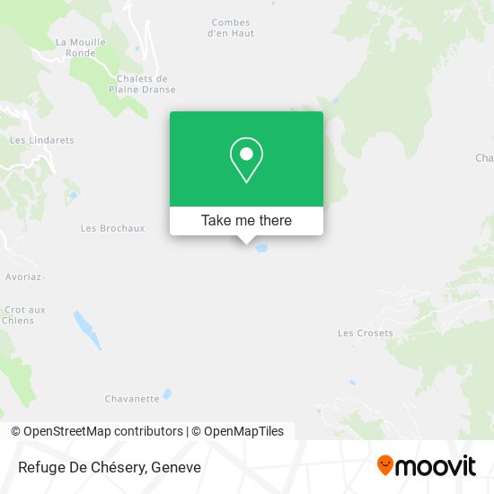 Refuge De Chésery map