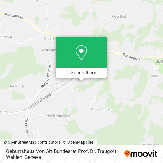 Geburtshaus Von Alt-Bundesrat Prof. Dr. Traugott Wahlen map