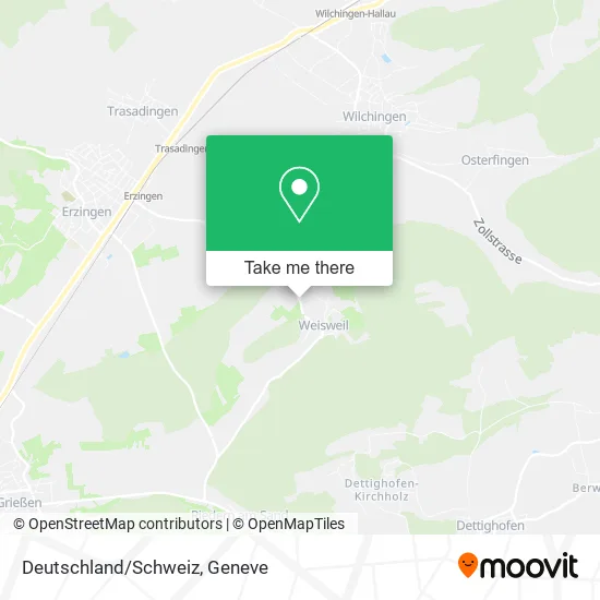Deutschland/Schweiz map