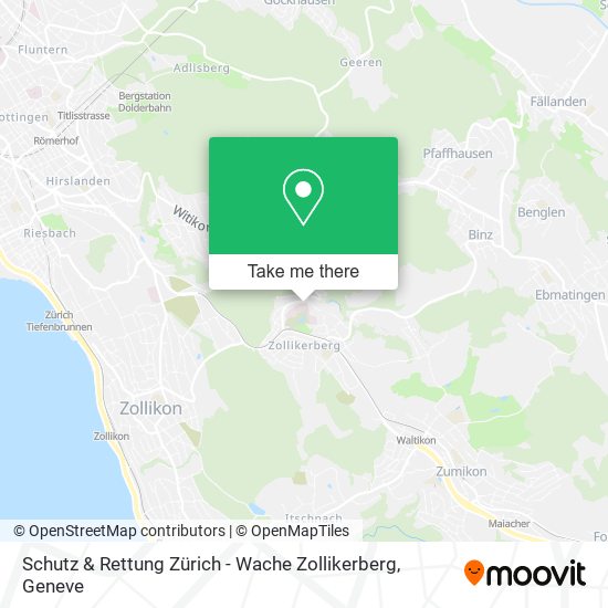 Schutz & Rettung Zürich - Wache Zollikerberg map