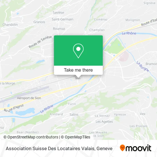 Association Suisse Des Locataires Valais map