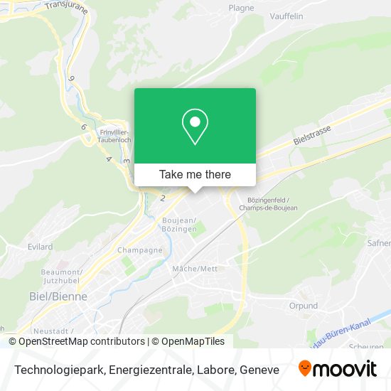 Technologiepark, Energiezentrale, Labore map