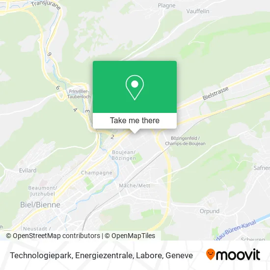 Technologiepark, Energiezentrale, Labore map