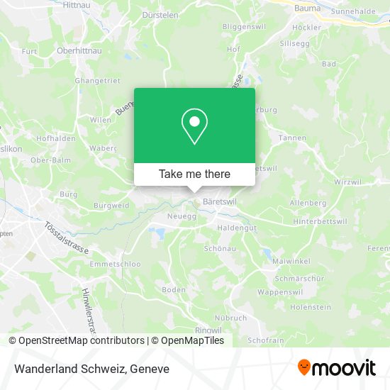 Wanderland Schweiz map