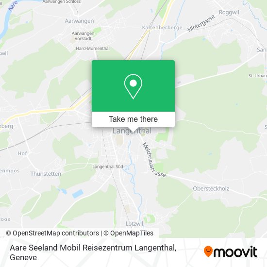 Aare Seeland Mobil Reisezentrum Langenthal map