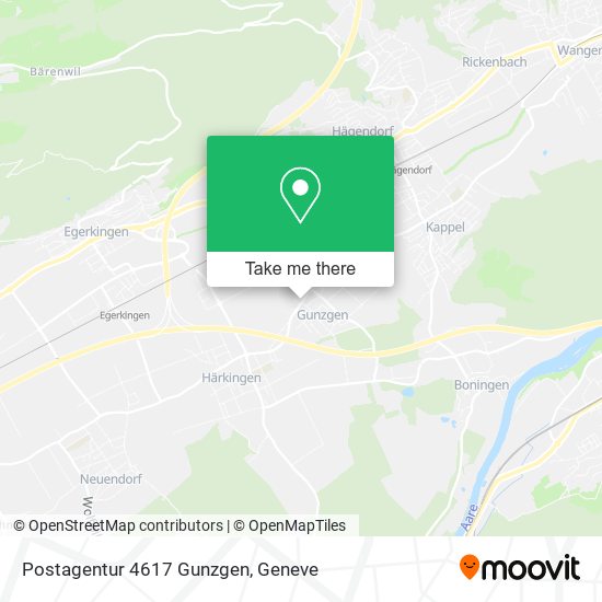 Postagentur 4617 Gunzgen map