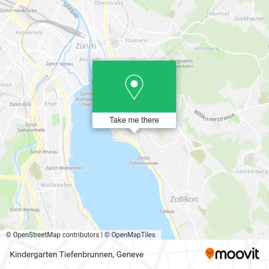 Kindergarten Tiefenbrunnen map