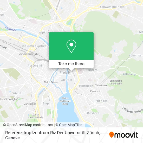 Referenz-Impfzentrum Riz Der Universität Zürich map