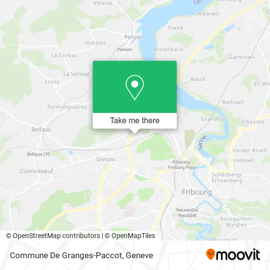 Commune De Granges-Paccot map