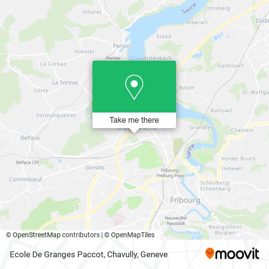 Ecole De Granges Paccot, Chavully map