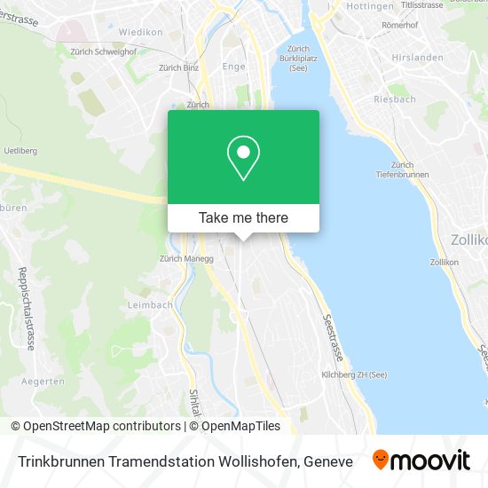 Trinkbrunnen Tramendstation Wollishofen map