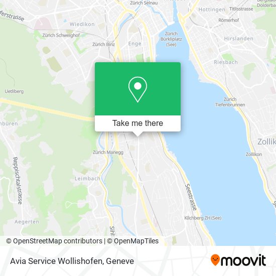 Avia Service Wollishofen map