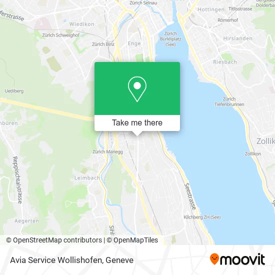 Avia Service Wollishofen map