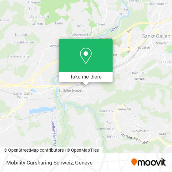 Mobility Carsharing Schweiz map