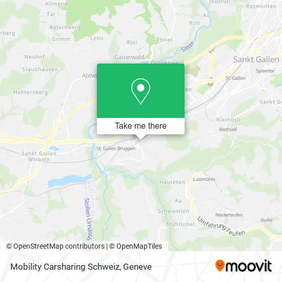Mobility Carsharing Schweiz map