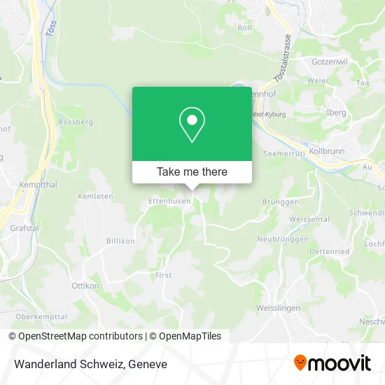 Wanderland Schweiz map