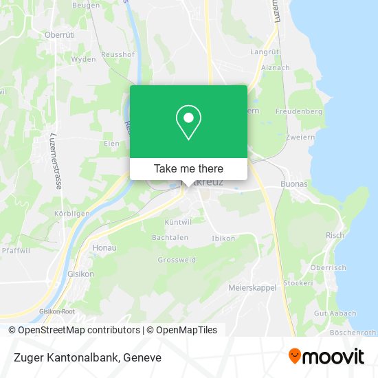 Zuger Kantonalbank map