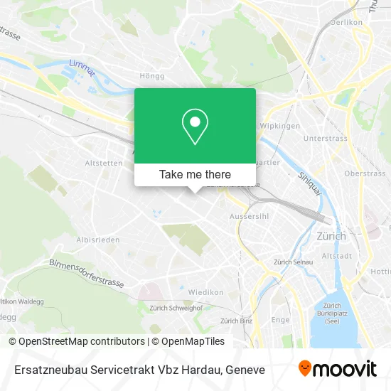 Ersatzneubau Servicetrakt Vbz Hardau map