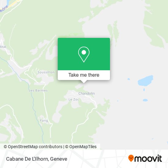 Cabane De L'Ilhorn map