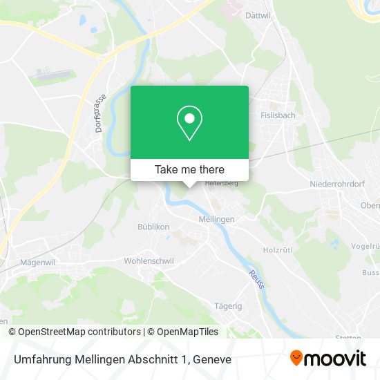Umfahrung Mellingen Abschnitt 1 map