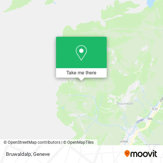 Bruwaldalp map