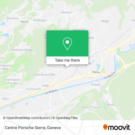 Centre Porsche Sierre map