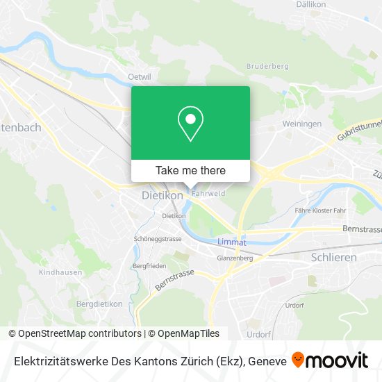 Elektrizitätswerke Des Kantons Zürich (Ekz) map