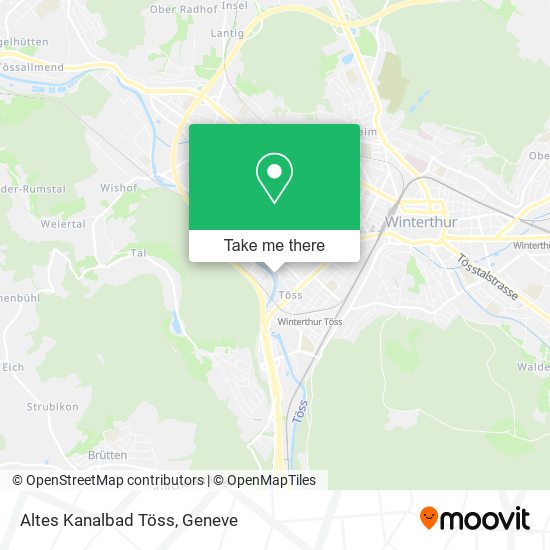 Altes Kanalbad Töss map