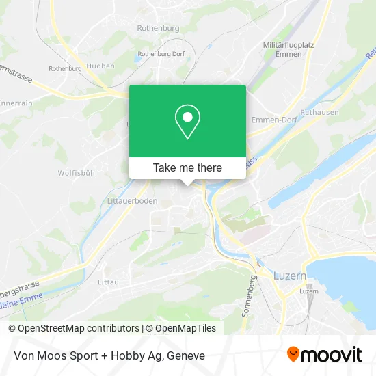 Von Moos Sport + Hobby Ag map