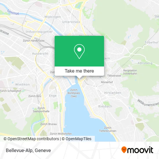 Bellevue-Alp map