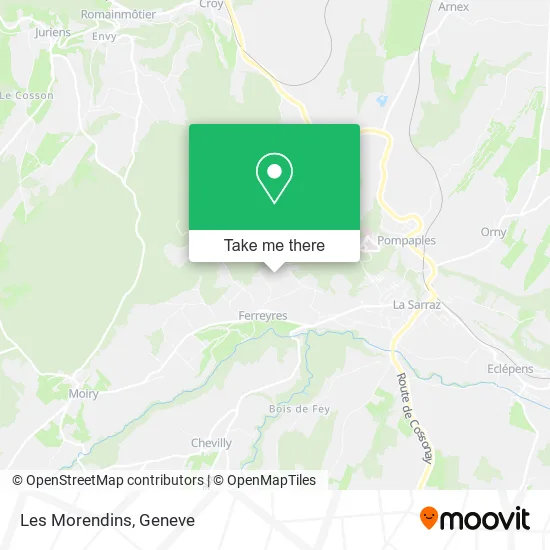 Les Morendins map