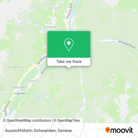 Aussichtsturm Schwanden map