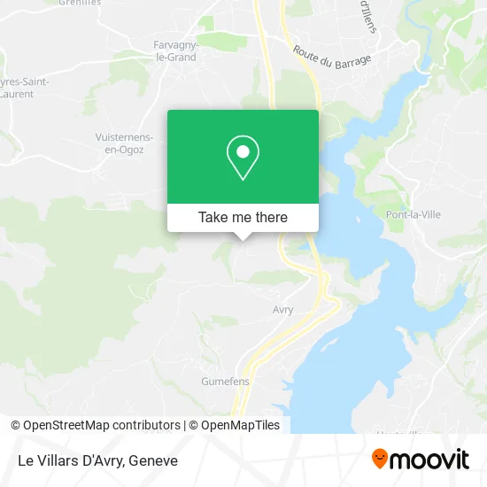 Le Villars D'Avry map