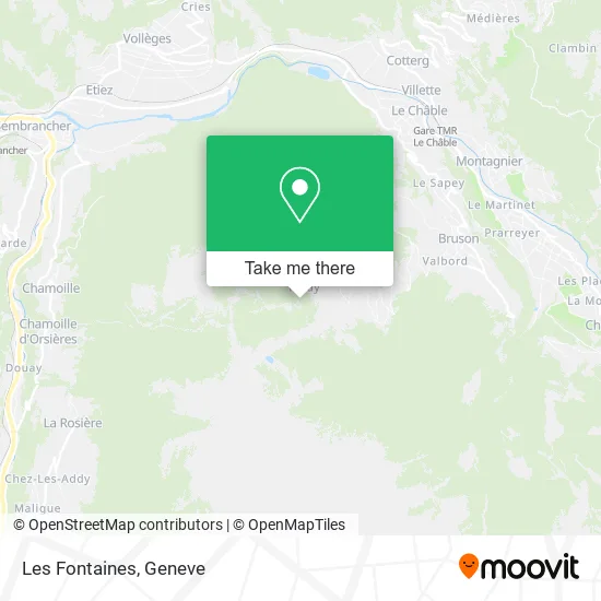 Les Fontaines map