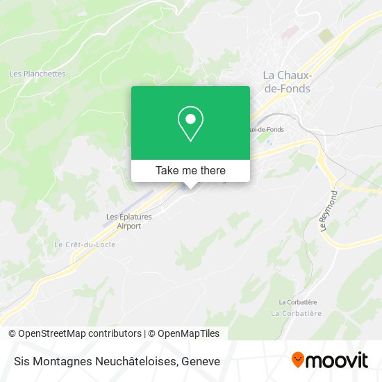 Sis Montagnes Neuchâteloises map