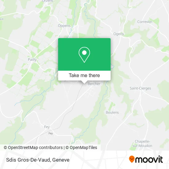 Sdis Gros-De-Vaud map