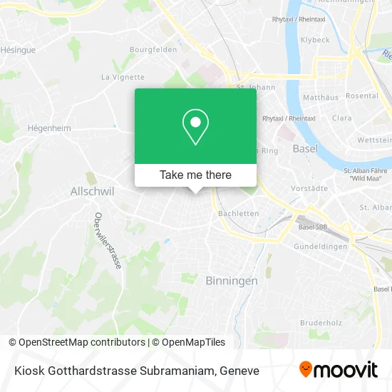 Kiosk Gotthardstrasse Subramaniam map