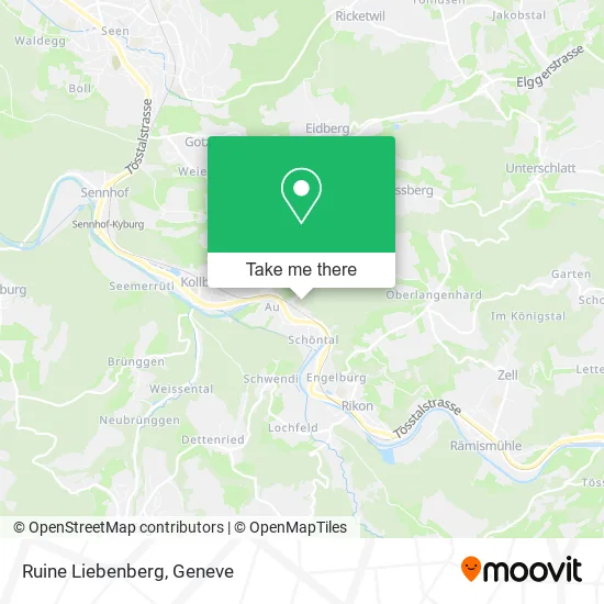 Ruine Liebenberg map