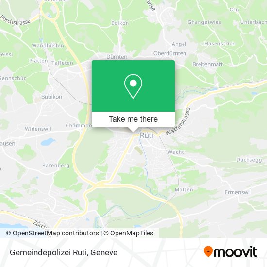 Gemeindepolizei Rüti map