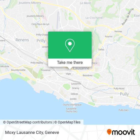 Moxy Lausanne City map