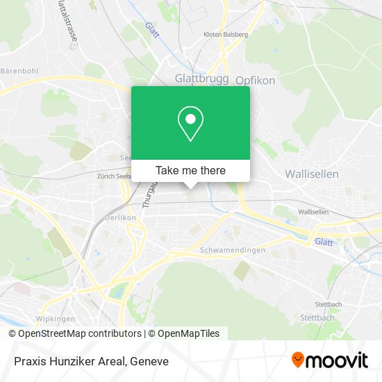 Praxis Hunziker Areal map