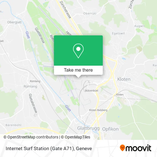 Internet Surf Station (Gate A71) map