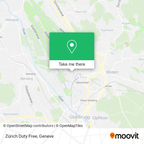 Zürich Duty Free map