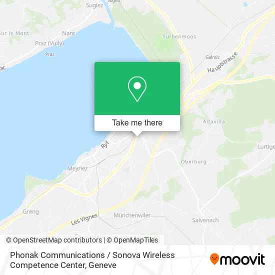 Phonak Communications / Sonova Wireless Competence Center map