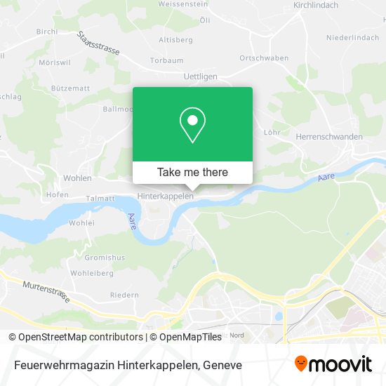 Feuerwehrmagazin Hinterkappelen map