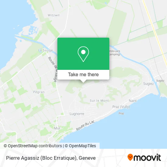 Pierre Agassiz (Bloc Erratique) map