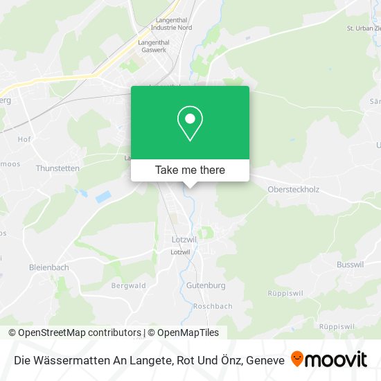 Die Wässermatten An Langete, Rot Und Önz map