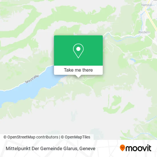 Mittelpunkt Der Gemeinde Glarus map