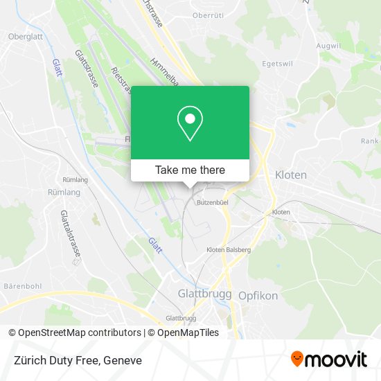 Zürich Duty Free map