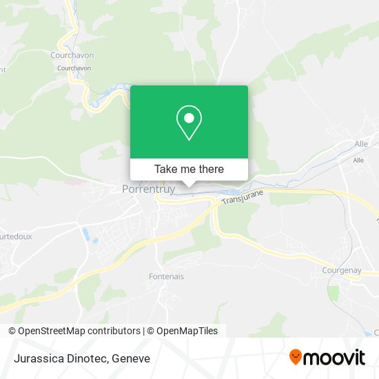 Jurassica Dinotec map